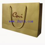 New gold paper shopping bag
