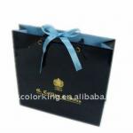 Hot Sell Gift Paper Bag With Satin Ribbon For Closure