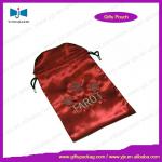 Embroidery logo Wholesale custom satin bag