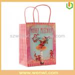 Cute christmas style kraft paper bag