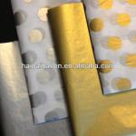 Gold and silver polka dots prnted wrapping tissue paper