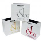 Large capacity cheap white paper bags with handles welcome OEM &amp; ODM orders