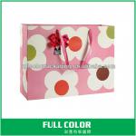 Fashion paper gift bag with flower picture