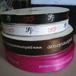 colorful single face printed logo satin ribbon roll