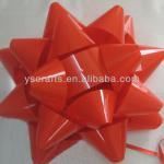 60cm diameter red pvc ribbon star bows