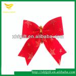 Christmas decoration ribbon bow with wire twist tie