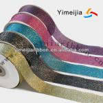 bright color glitter metallic ployester ribbon