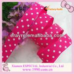 Pink polka dot grosgrain ribbon