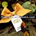 wholesale grosgrain ribbon flowers with hangtag for chocolate box packaging