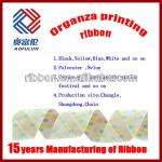 38mm White Printed Organza Ribbon