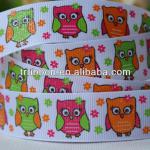 TR-ribbon Best seller new design 7/8&quot; Owl 100% polyester printed grosgrain ribbon