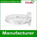3/8 inch white China wholesale high quality single face box wrap decorative polyester satin ribbon
