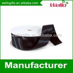 1 inch black China wholesale high quality single faced box packaging decorative polyester satin ribbon