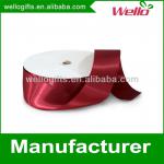 1 inch wine China wholesale high quality single faced box packaging decorative polyester satin ribbon