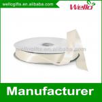 7/8 inch white China wholesale high quality double face box packaging decorative polyester satin ribbon