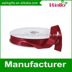 7/8 inch wine China wholesale high quality double face box packaging decorative polyester satin ribbon