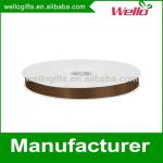 3/8 inch brown China wholesale high quality single face box wrap decorative polyester satin ribbon for chocolate