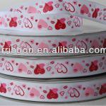 heart printed ribbon for valentine day gift packaging