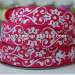 Hotsale glitter ribbon with flower print