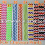 Silk screen printed Fold Over Elastic Ribbon