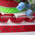 Fashion wholesale ribbon, dots printed ribbon
