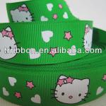 Wholesale 196colors ribbon OEM service 7/8&quot;(22mm)Cartoon hello kitty grosgrain ribbon printed
