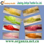 wholesale colorful organza roll with sewing side for decoration,wrap material,flower packing