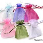 Colorful organza mesh jewelry bag