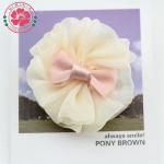 Handmade ribbon bow floral organza