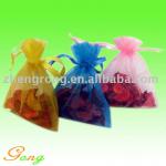 Drawstring Organza Pouch With Ribbon