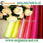 Crystal organza fabric roll for wedding decoration,flower packing