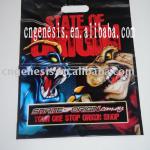 PE die cut bag/ advertising PE package bag