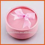 Custom color small paper talcum powder box with satin ribbon