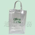 transparent plastic handle bag