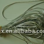 silver elastic cord with metal ball ends