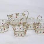 wire basket with pearl