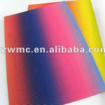 Rainbow corrugated paper