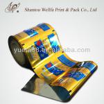 Metalized plastic film for snack food packaging