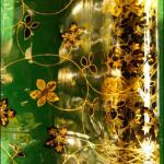 Gold flower lamination film PVC use for tablecloth