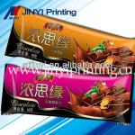 Auto-packaging machine print plastic packaging film for chocolate