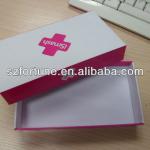 paper box packaging ,high quality two piece cardboard box,spot UV logo box