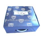 Printed corrugated carton box with handle