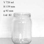 720ML glass jar for green bean XG720-6374