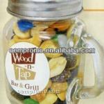 Empty Glass Mason Jar with Handle