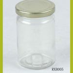 Clear Glass Jam Jar with Metal Lid