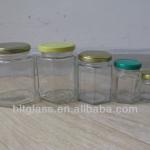 280ml Hexagon Glass Jar With Mental Cap