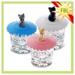 Cute cat shaped silicone stretch lid