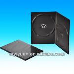 7mm double black dvd case /clear 7mm/black hard case