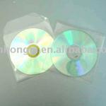 Plastic CD sleeve with flap .plastic CD/DVD pouch