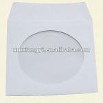 CD DVD White Paper Sleeves, with Clear Window and Flap